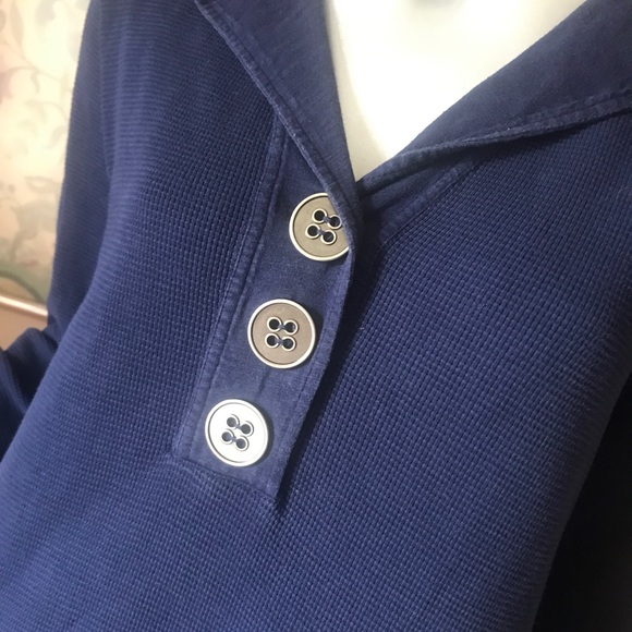 Soft Surroundings Dark Blue Waffle Knit Tunic Top/ Mini Dress Size Small Pockets - Picture 4 of 16